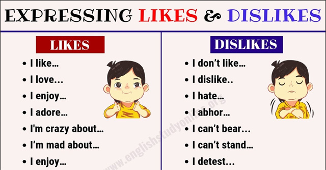 Dialog Expressing Likes and Dislikes
